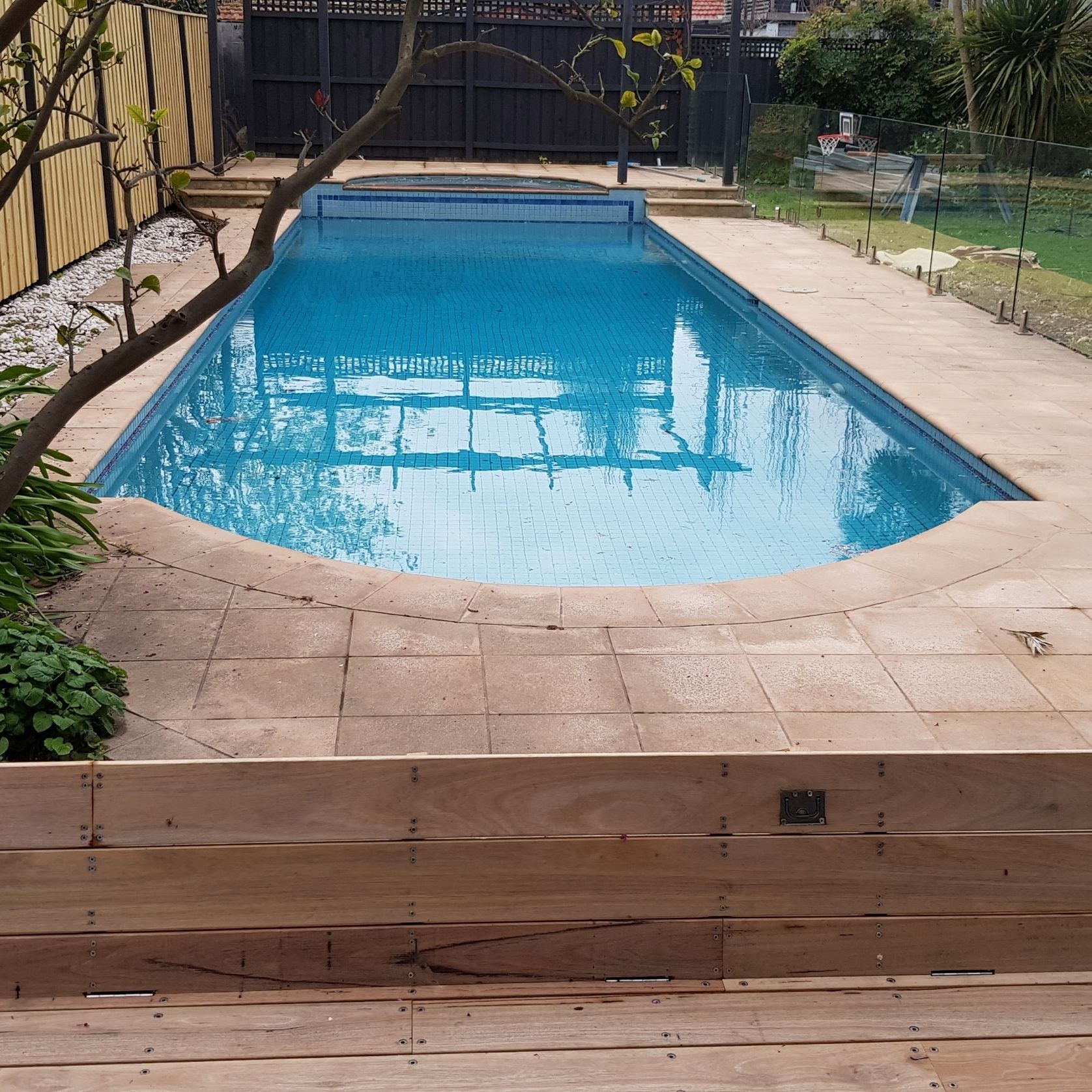 Under Deck UnderCover® Concealed Pool Cover - Powered gallery detail image