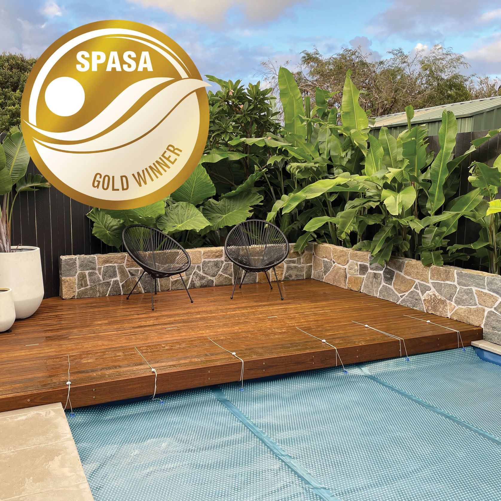 Under Deck UnderCover® Concealed Pool Cover - Powered gallery detail image