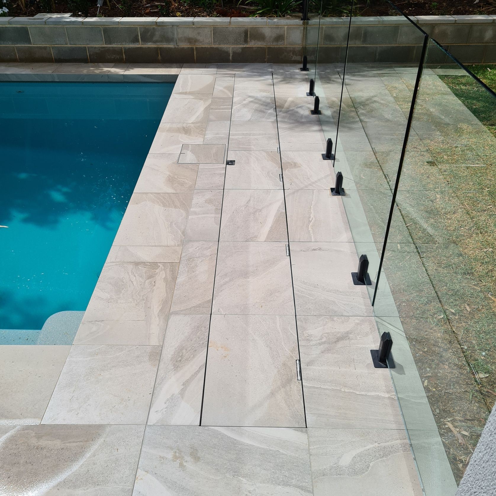 Concrete UnderCover® Concealed Pool Cover - Powered gallery detail image