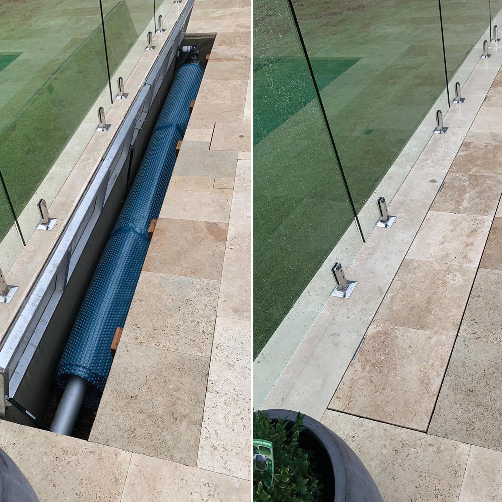Concrete UnderCover® Concealed Pool Cover - Powered gallery detail image