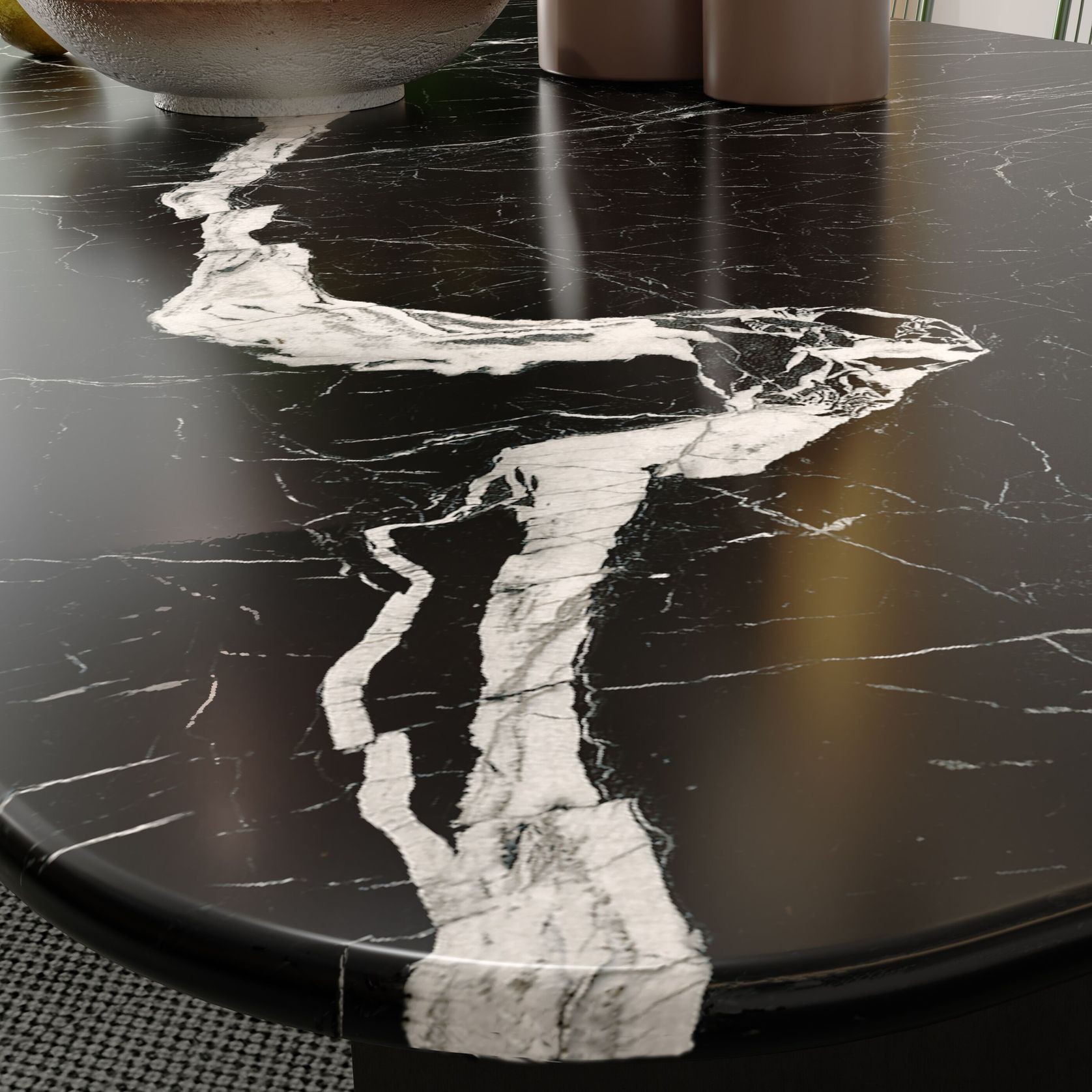 Nero Marquina Benchtop - Black Matt gallery detail image