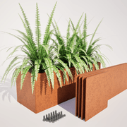 Family Herb Garden - 400mm High Kitset Corten Planters gallery detail image