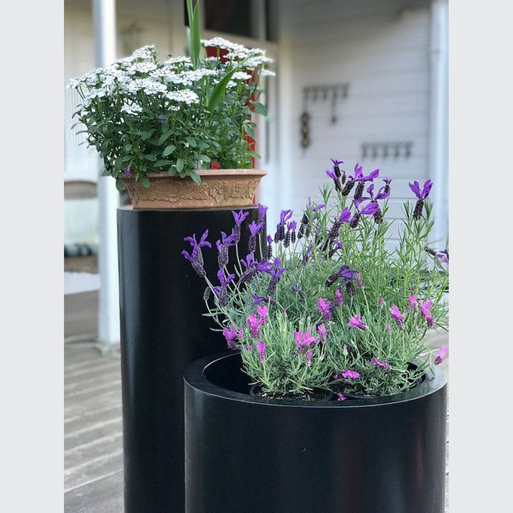 Black Cylinder 350 Planter gallery detail image