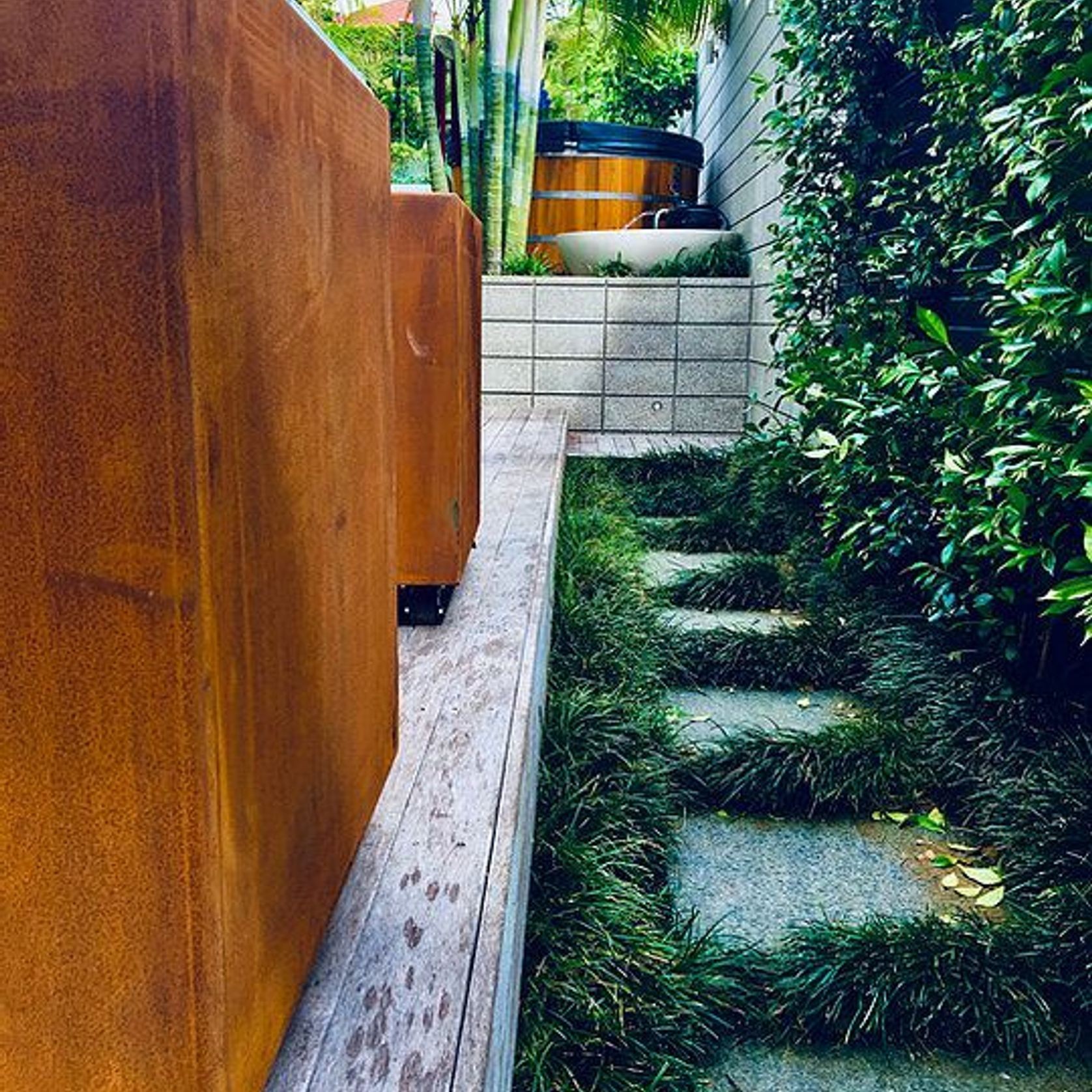 Corten Cube Planter gallery detail image