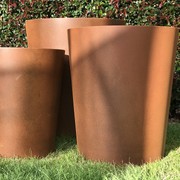 Corten Tapered Cylinder Planter gallery detail image