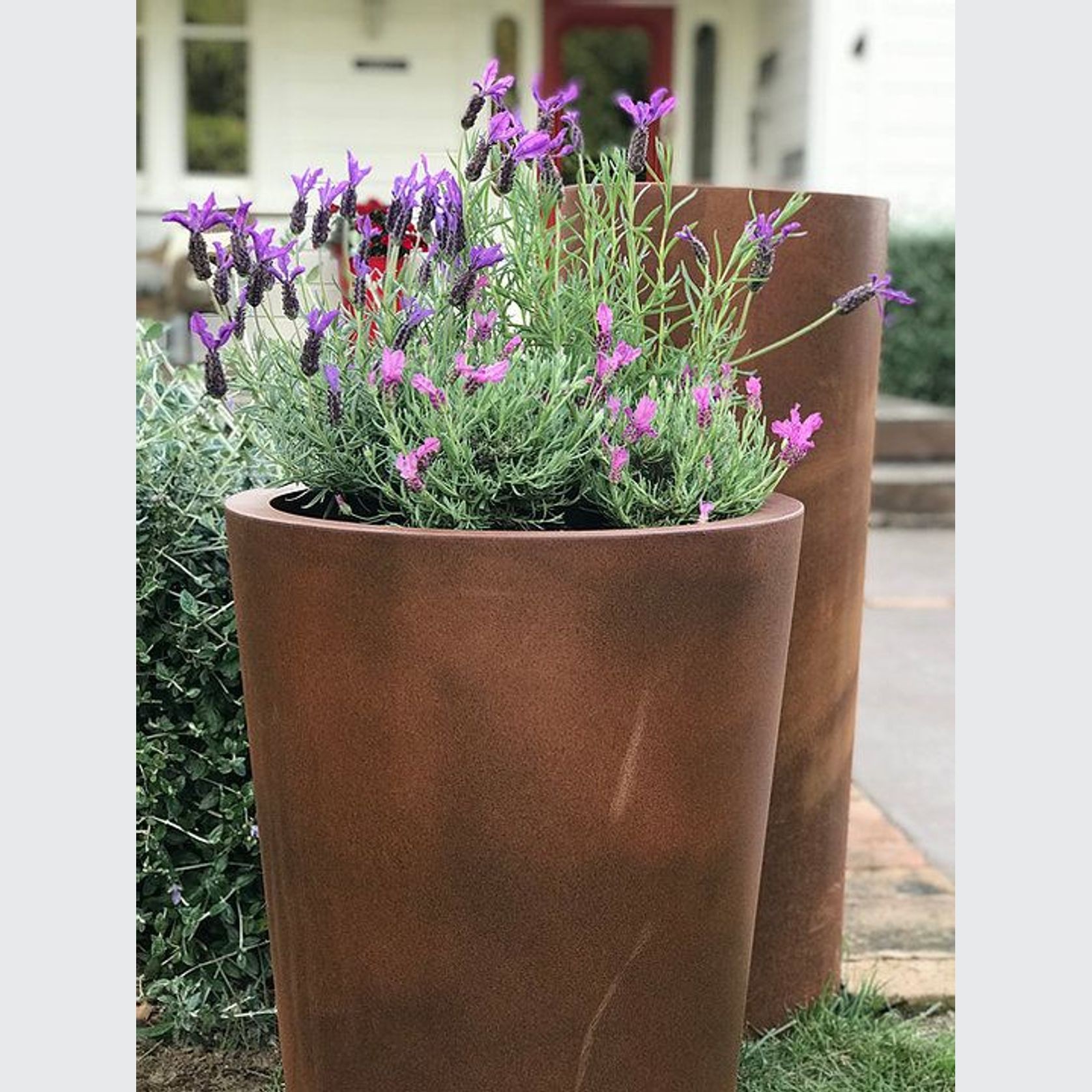 Corten Tapered Cylinder Planter gallery detail image