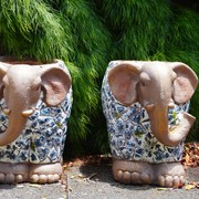 Golden Mosaic Elephant Pot gallery detail image