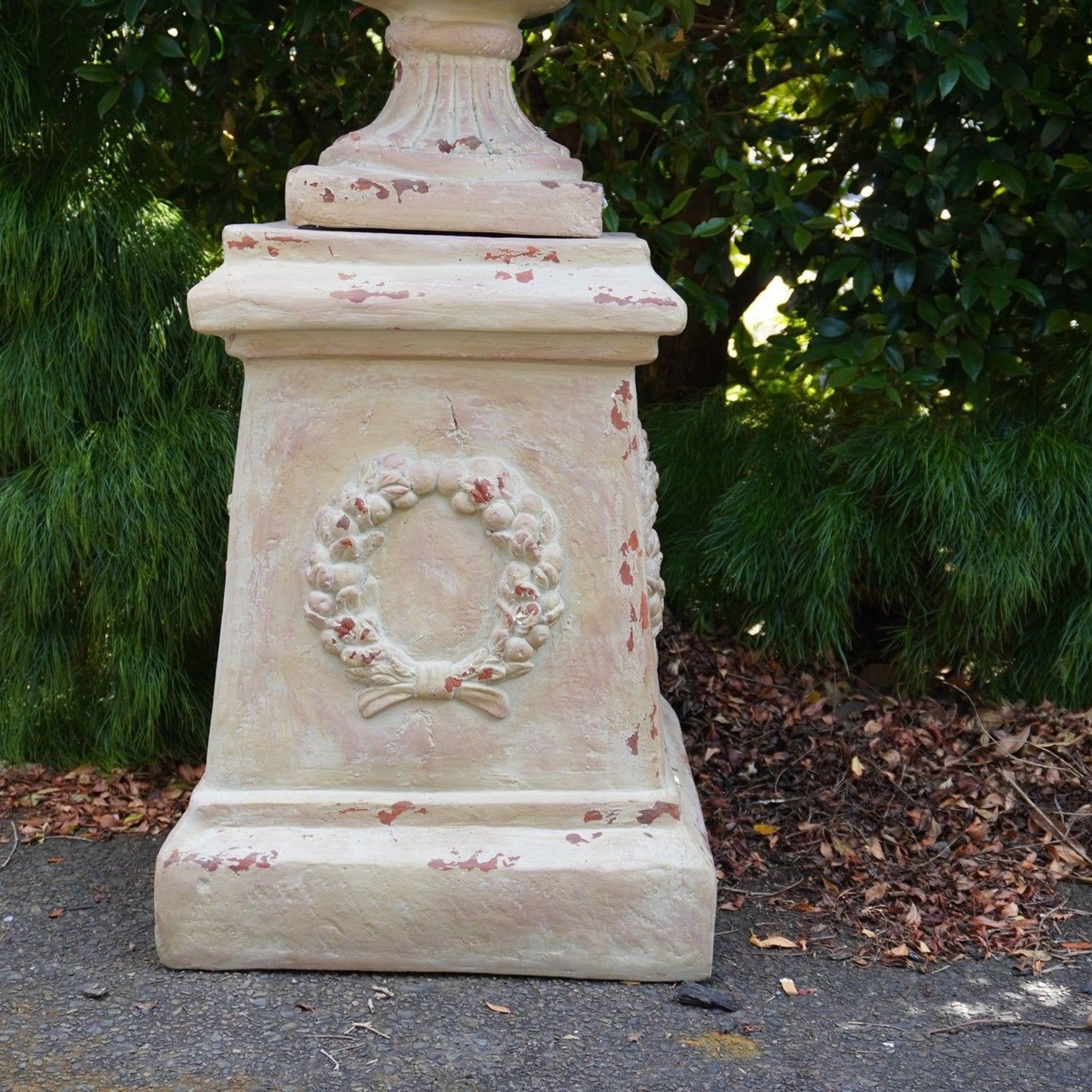 Aged Terracotta Classic Urn & Plinth gallery detail image