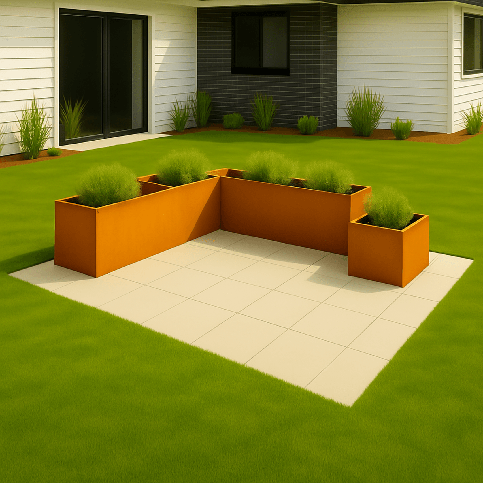 Corten Panels For Custom Planters – 400mm High gallery detail image