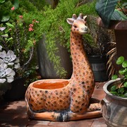 Whimsical Giraffe Pot gallery detail image