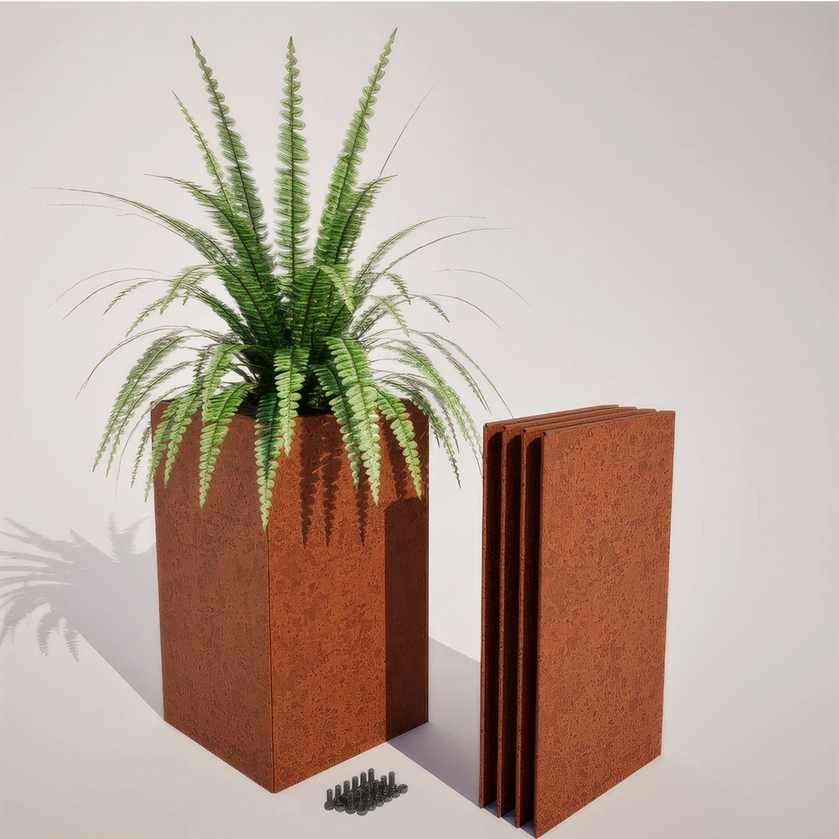 Slim Corten Steel Flatpack Planters gallery detail image