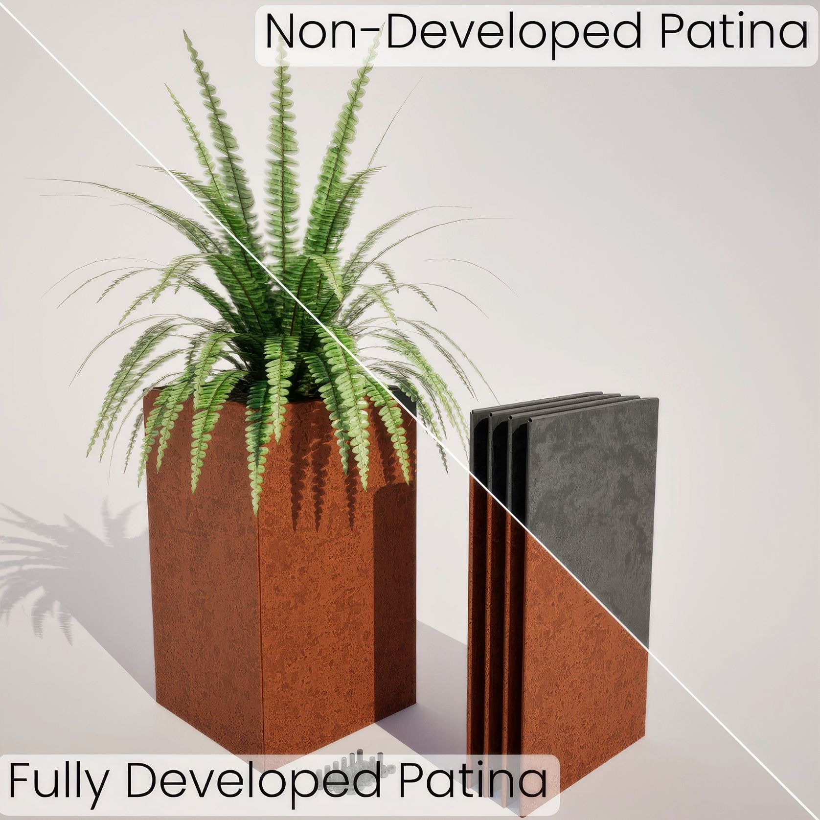 Slim Flatpack Corten Steel Planters gallery detail image