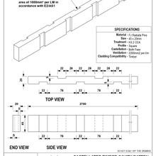 EB1 Castellated Timber Cavity Batten gallery detail image