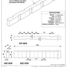 EB2 Castellated Timber Cavity Batten gallery detail image