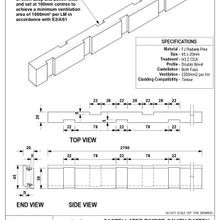 EB4 Castellated Timber Cavity Batten gallery detail image