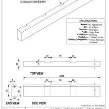 EB6 Castellated Timber Cavity Batten gallery detail image