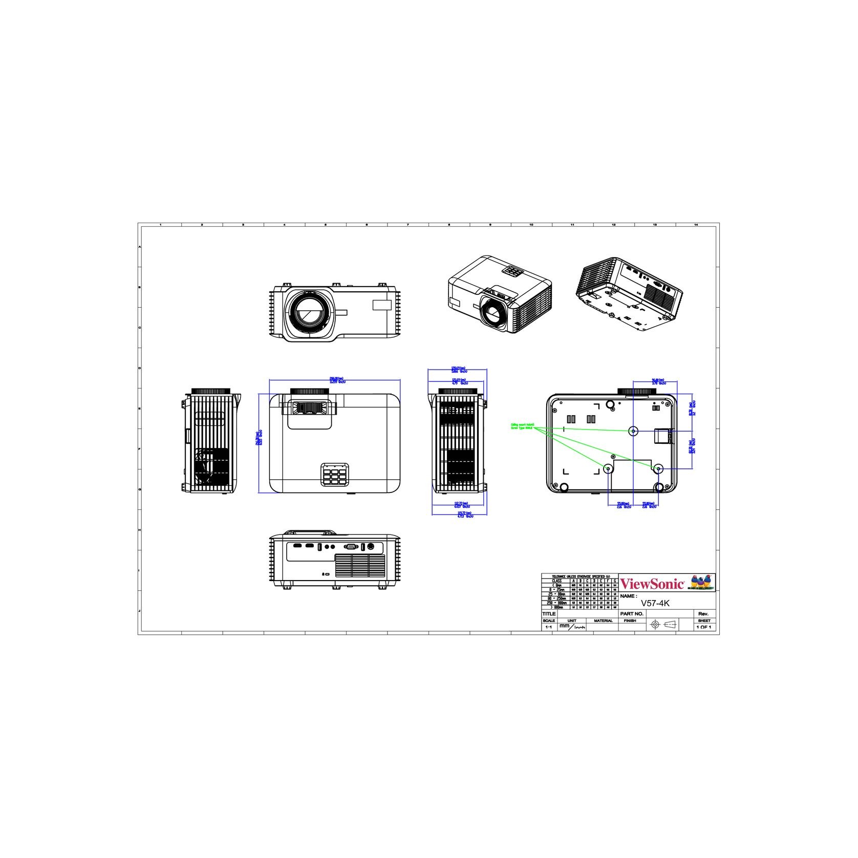 ViewSonic V57-4K RGB Laser Projector gallery detail image