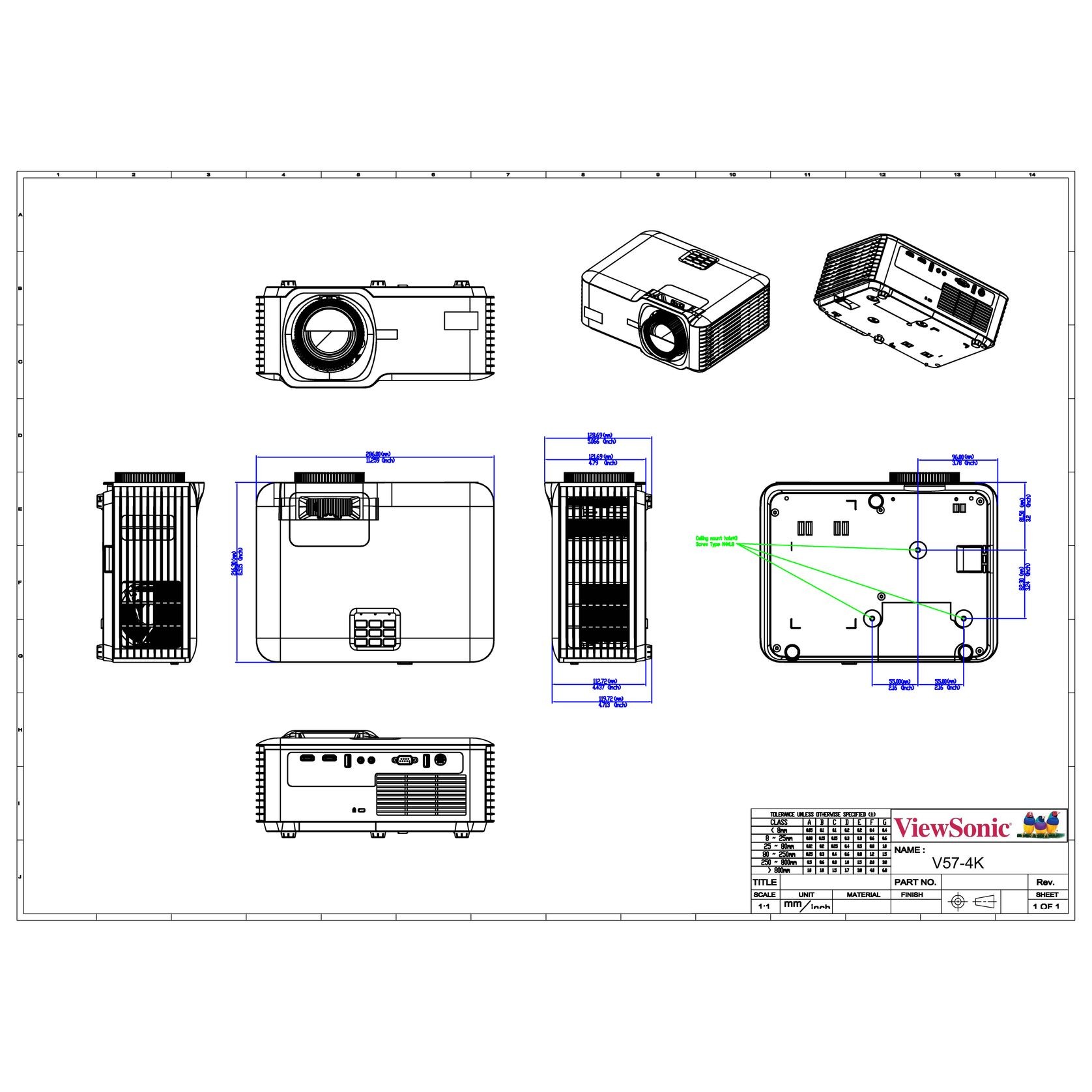 ViewSonic V57-4K RGB Laser Projector gallery detail image