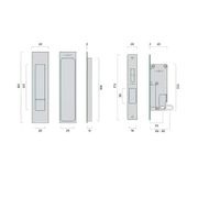 Mardeco 'M' Series Flush Pull Privacy Set - Available in Various Finishes gallery detail image