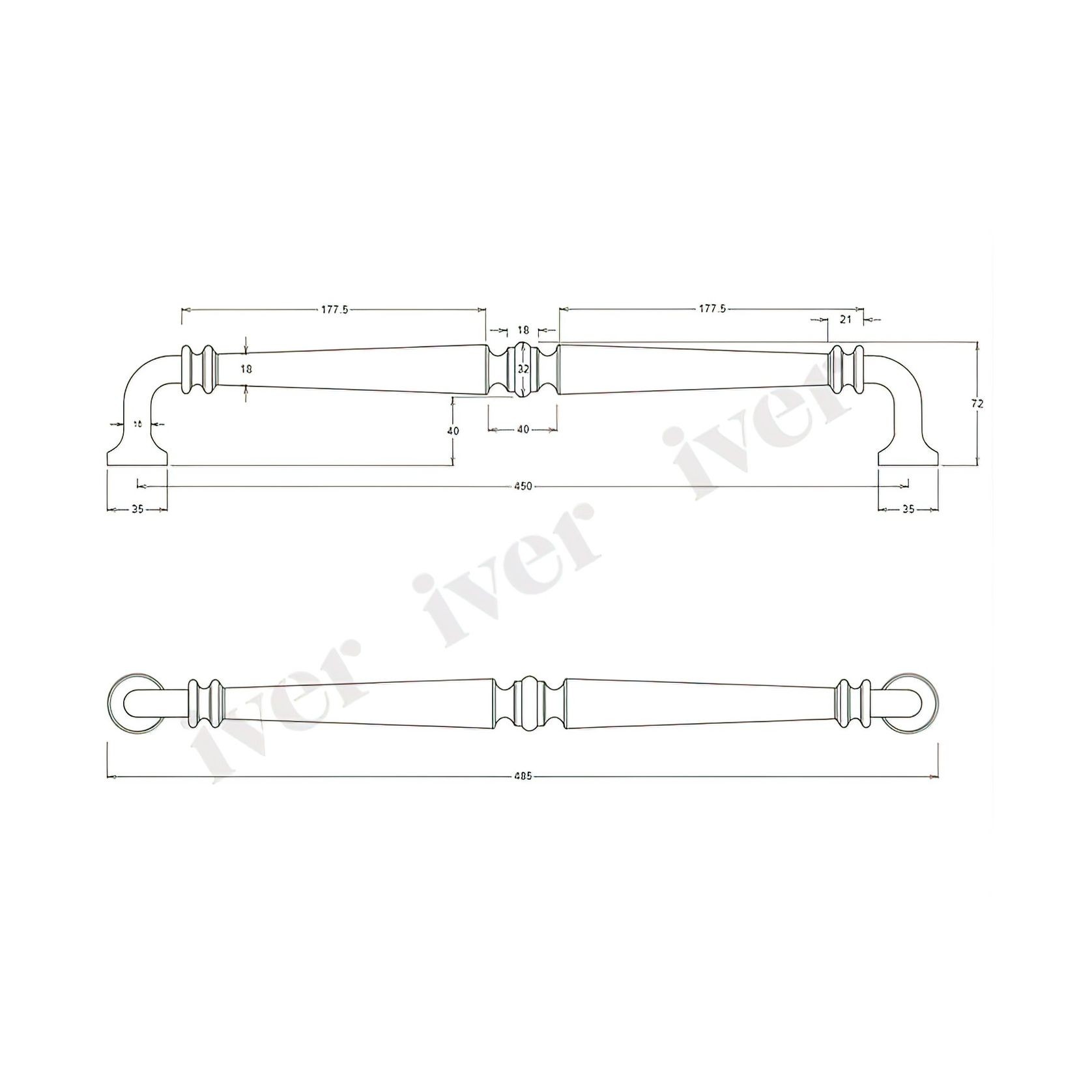 Iver Sarlat Pull Handle Concealed Fix gallery detail image