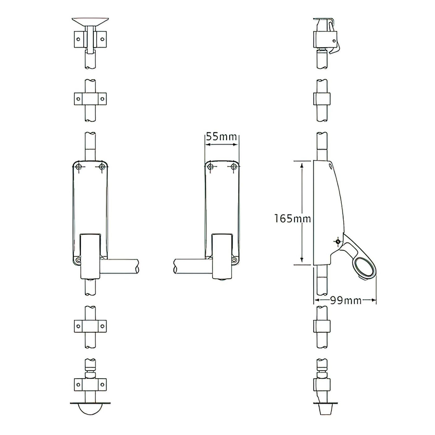 Briton Panic Bar Silver for Timber & Metal Doors gallery detail image