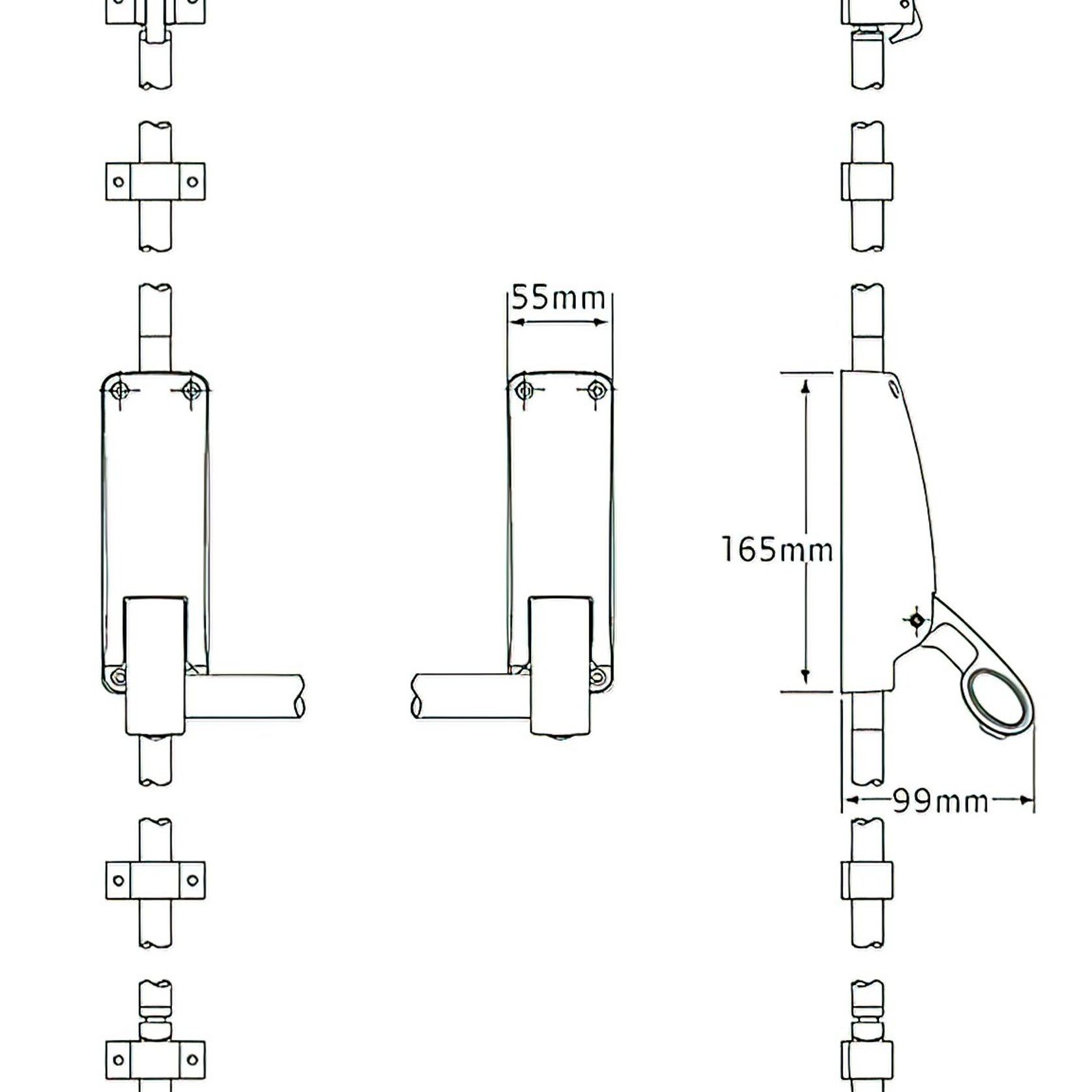 Briton Panic Bar Silver for Timber & Metal Doors gallery detail image