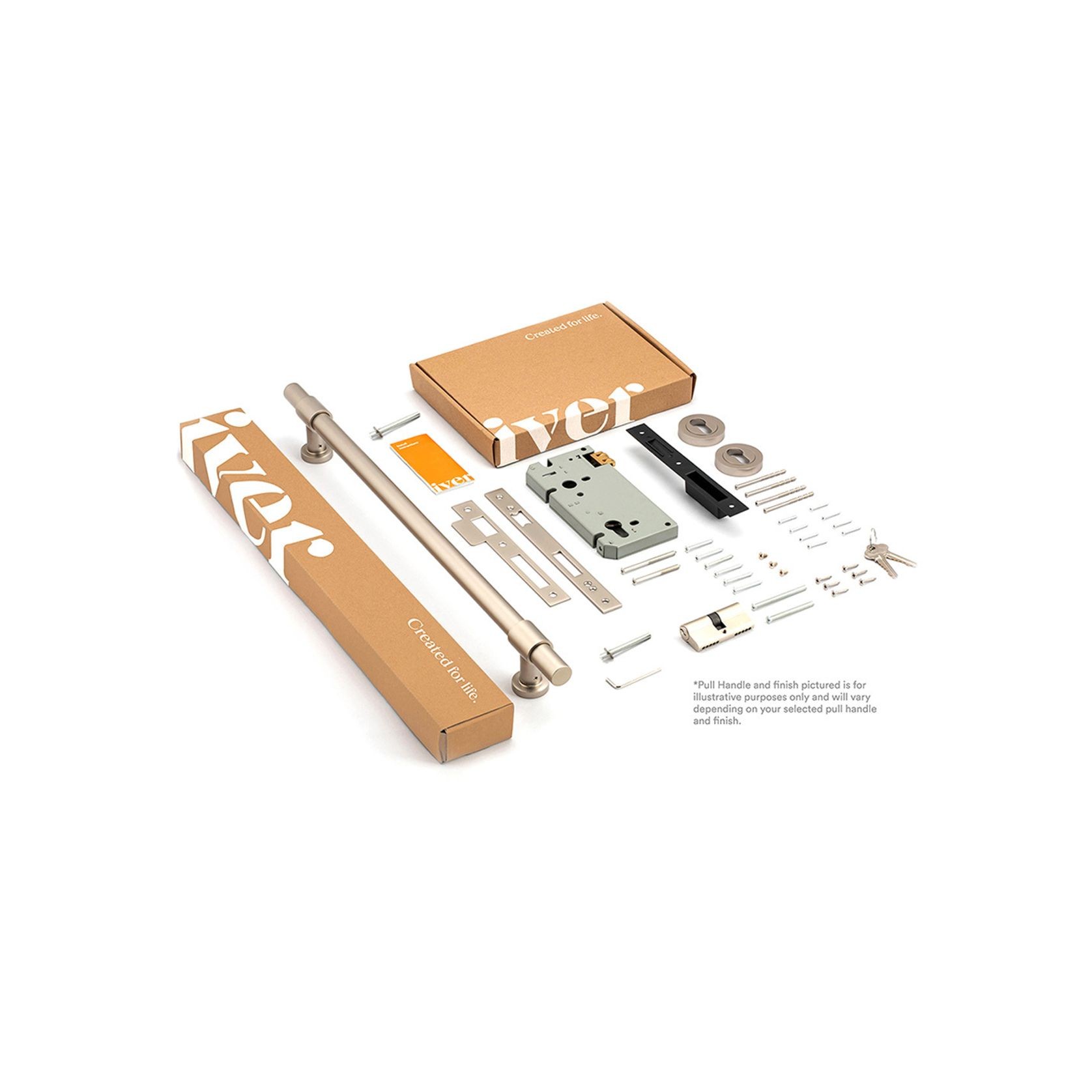 Iver Brunswick Door Pull Handle Entrance Kit Key/Key gallery detail image