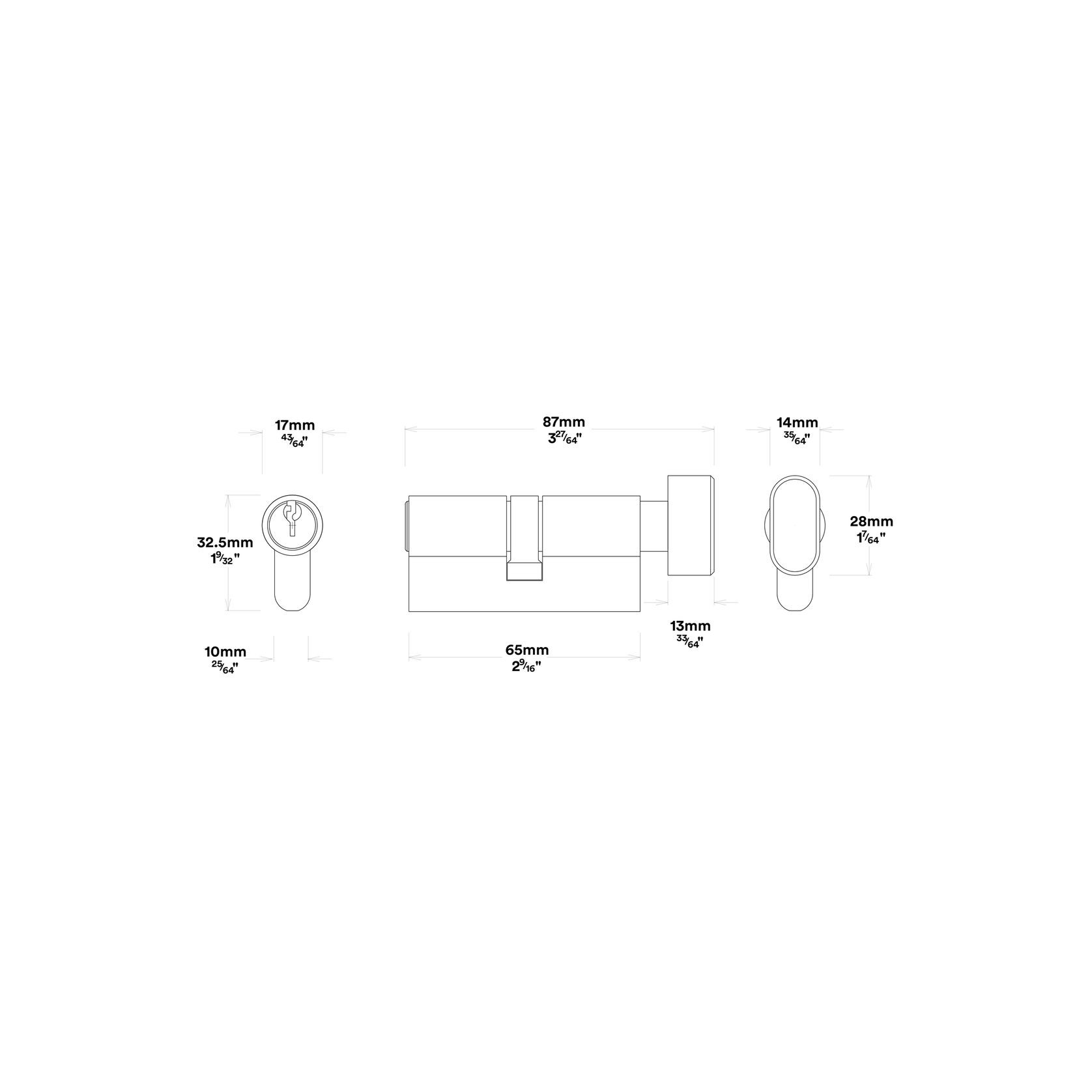 Iver Brunswick Door Pull Handle Entrance Kit Key/Thumb gallery detail image