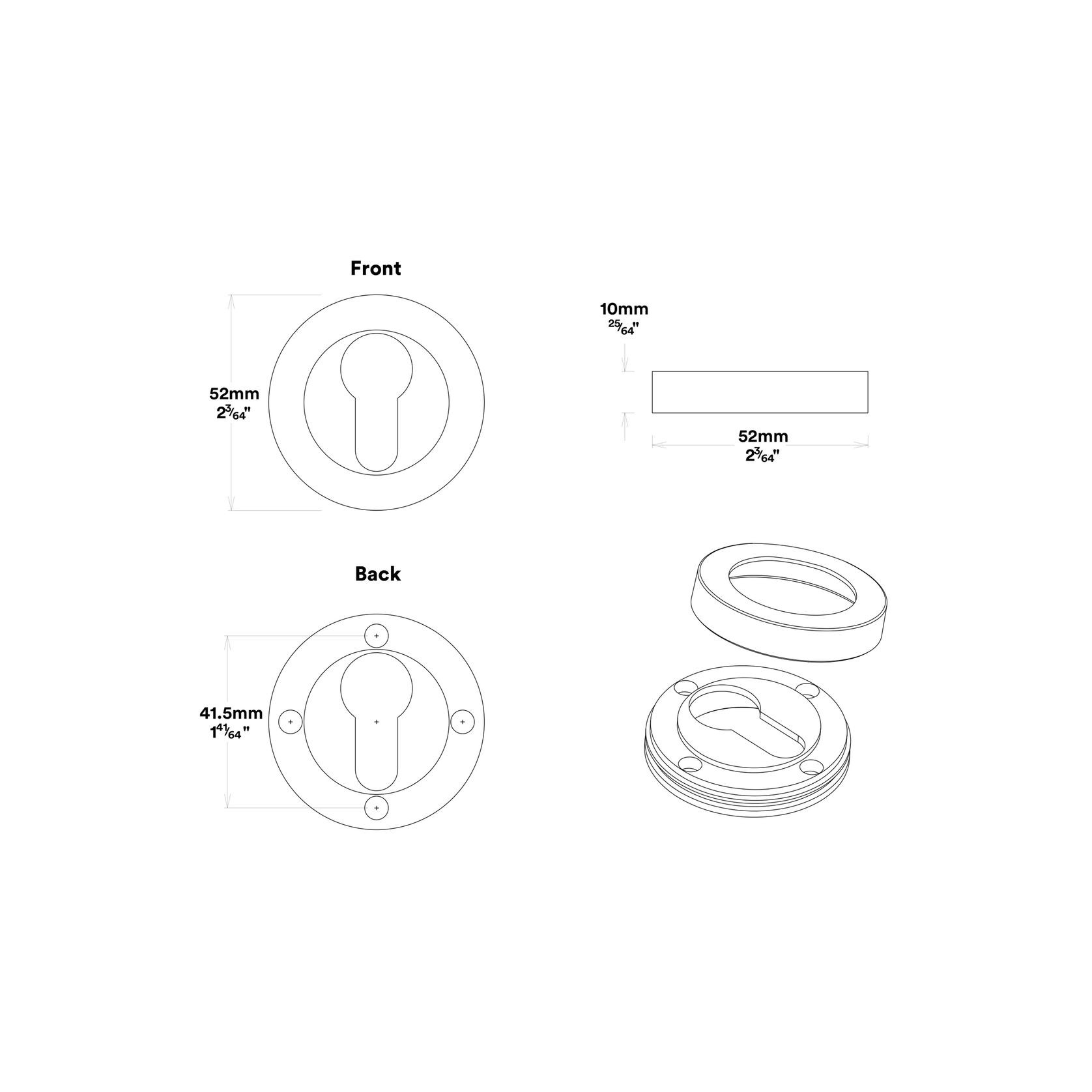 Iver Brunswick Door Pull Handle Entrance Kit Key/Thumb gallery detail image