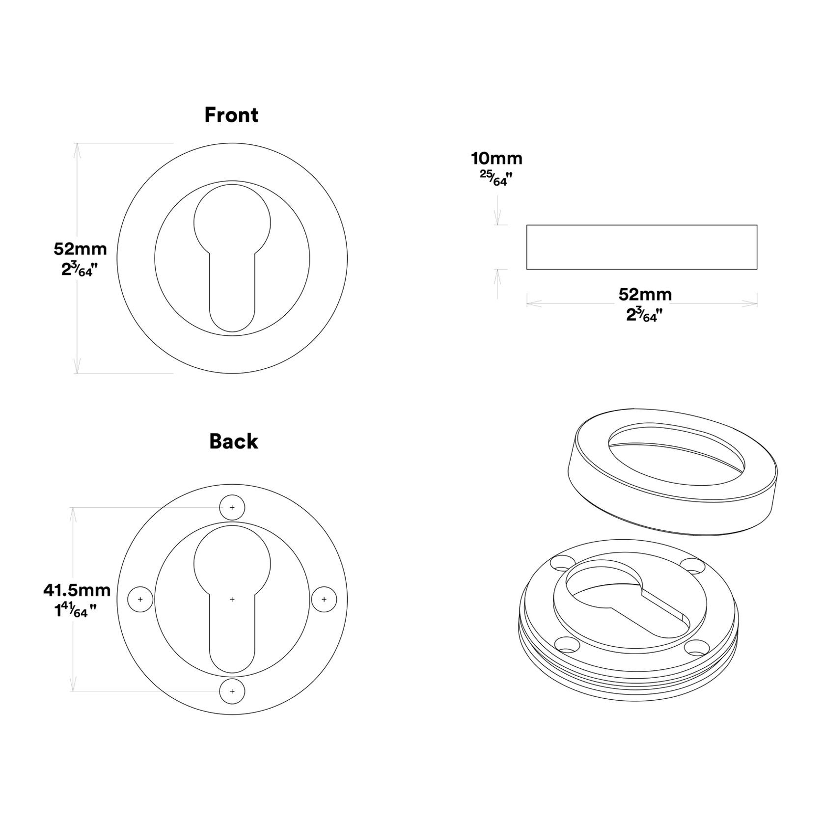 Iver Brunswick Door Pull Handle Entrance Kit Key/Key gallery detail image