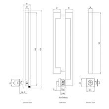 Lockwood Paradigm Door Pull Handle with Double Cylinder Deadbolt Satin Stainless Steel 005/DPHBSSS gallery detail image