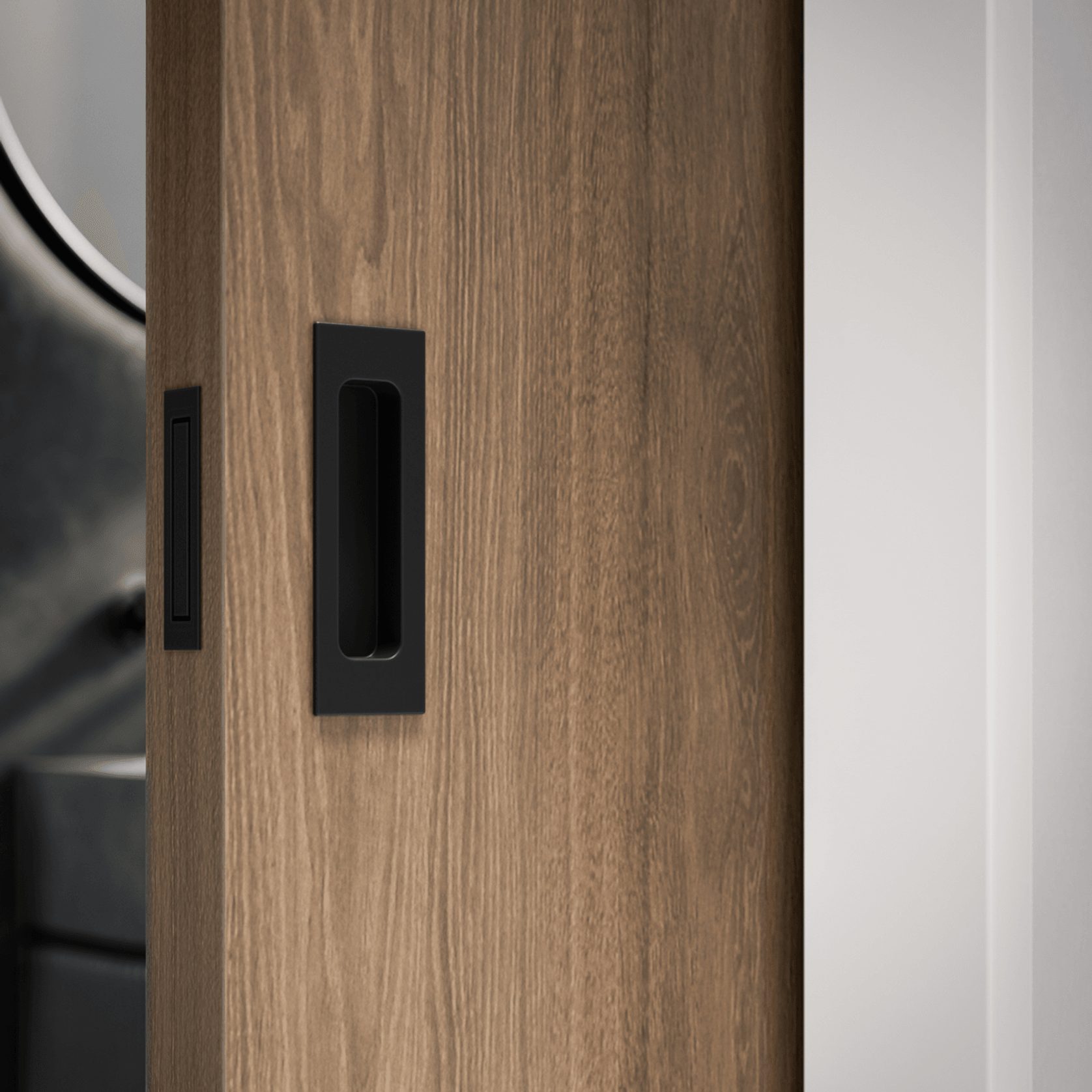 Cavity Slider Edge Pull | Matte Black gallery detail image