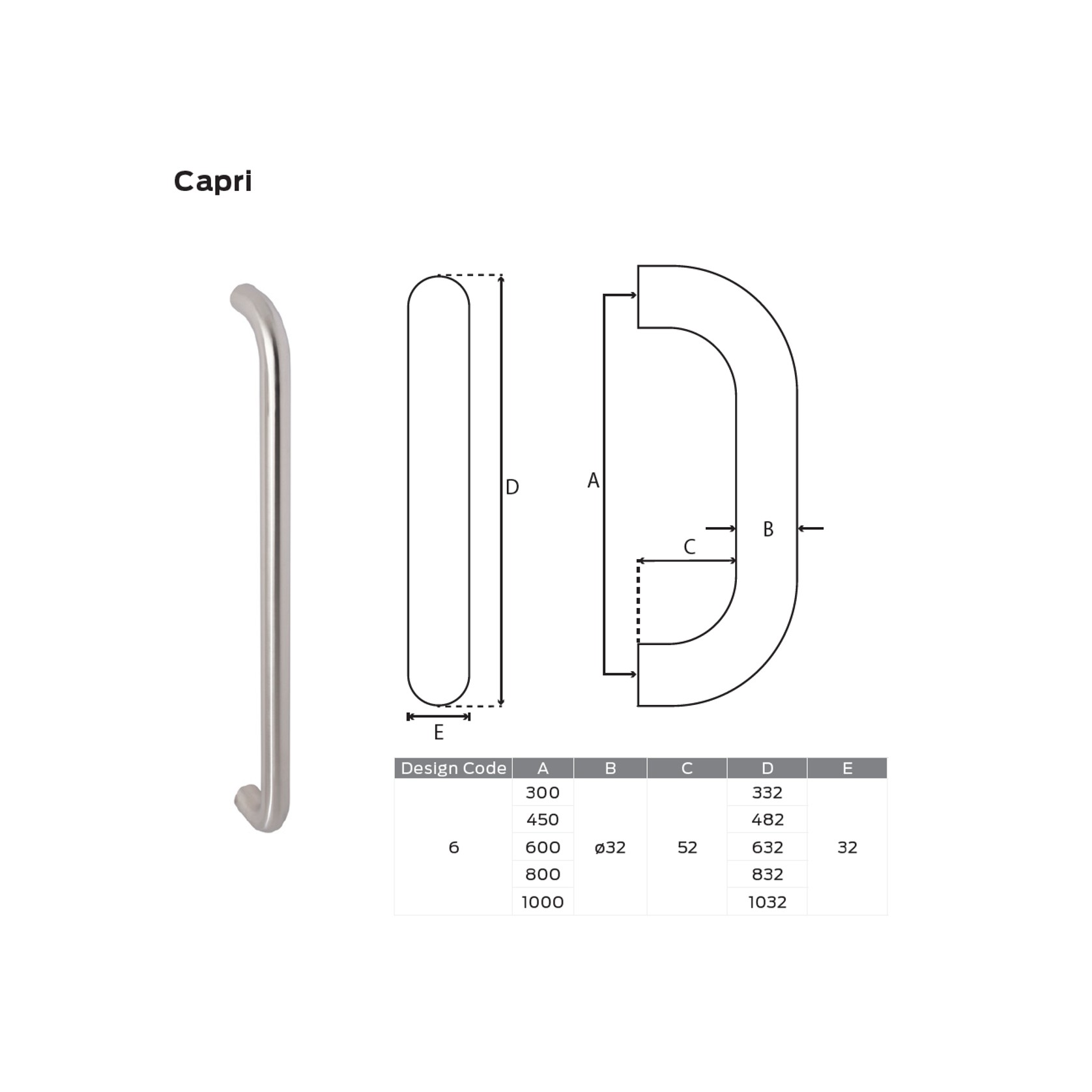 Schlage Capri Pull Handle gallery detail image