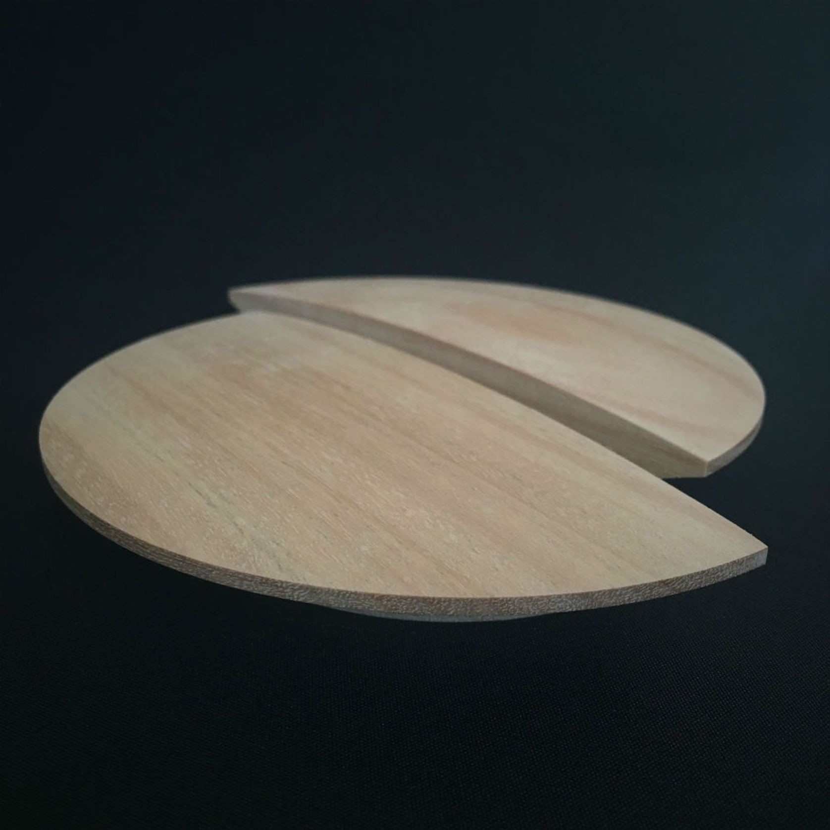 Curved Half-Moon - Timber Door Handle - TDH001 gallery detail image