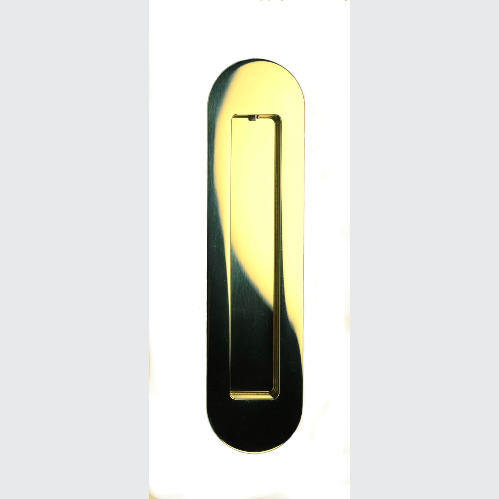 HB 860 Brass Soft Edge Flush Pull for Sliding/Cavity Doors gallery detail image