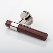 Joseph Giles - Collett Solid Brass & Marble Door Lever Handle With Round Rose gallery detail image