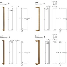 Legge 3800 Series Brass Pull Handles gallery detail image