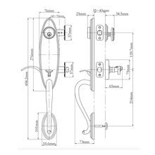 N2lok Loire Single Cylinder Entry Set Polished Chrome gallery detail image