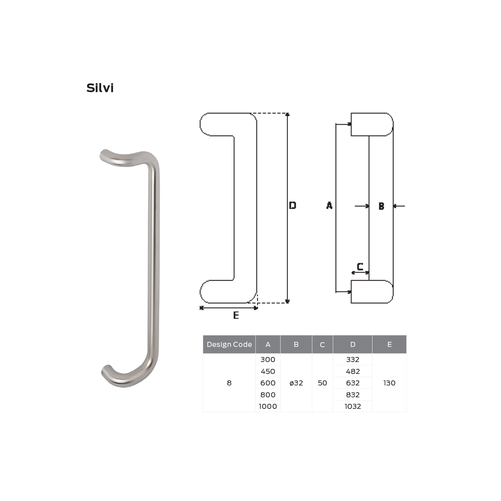 Schlage Silvi Pull Handle gallery detail image