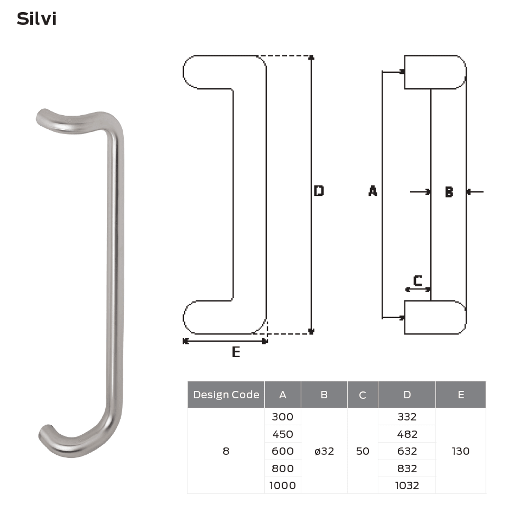Schlage Silvi Pull Handle gallery detail image