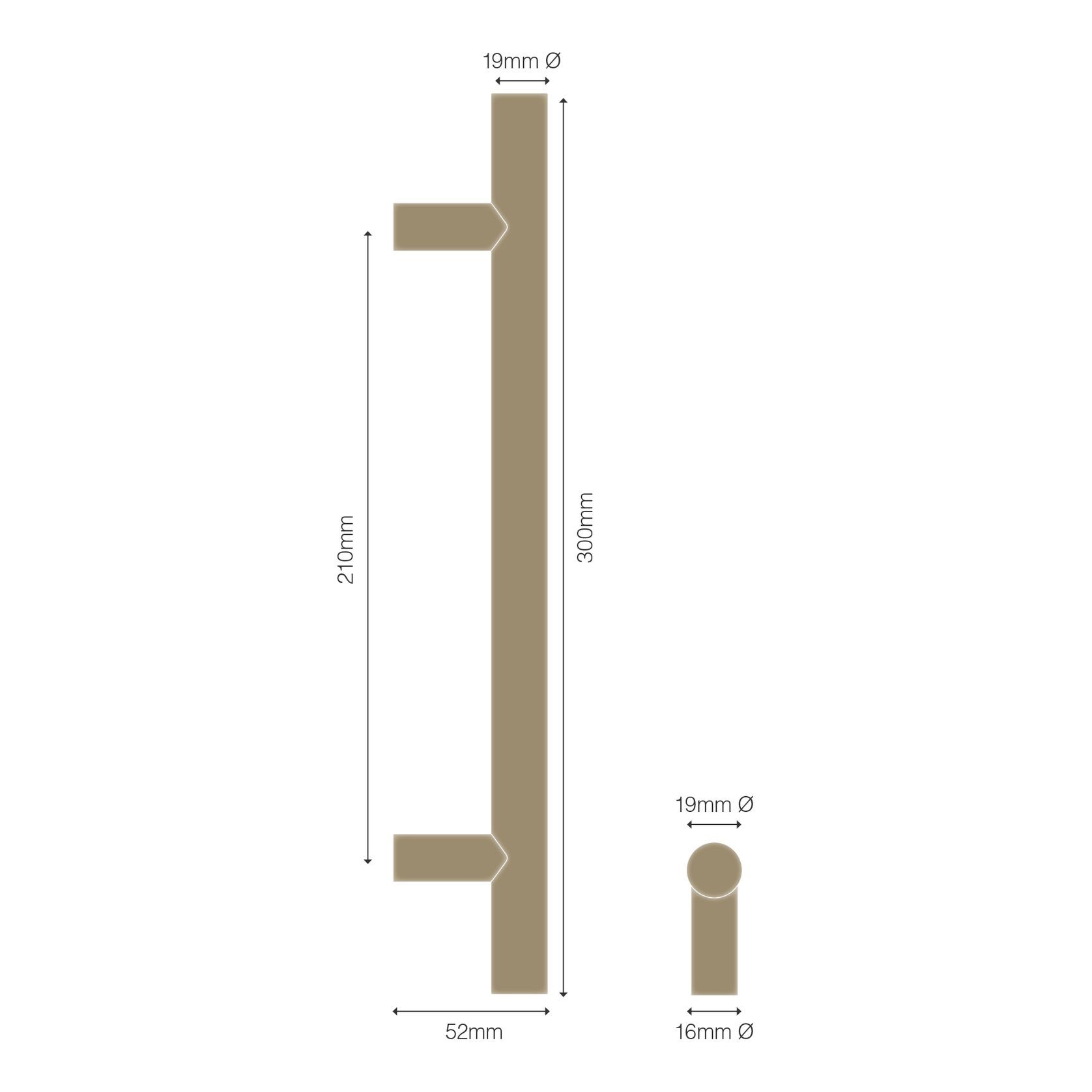 Round Profile Pull Handle gallery detail image