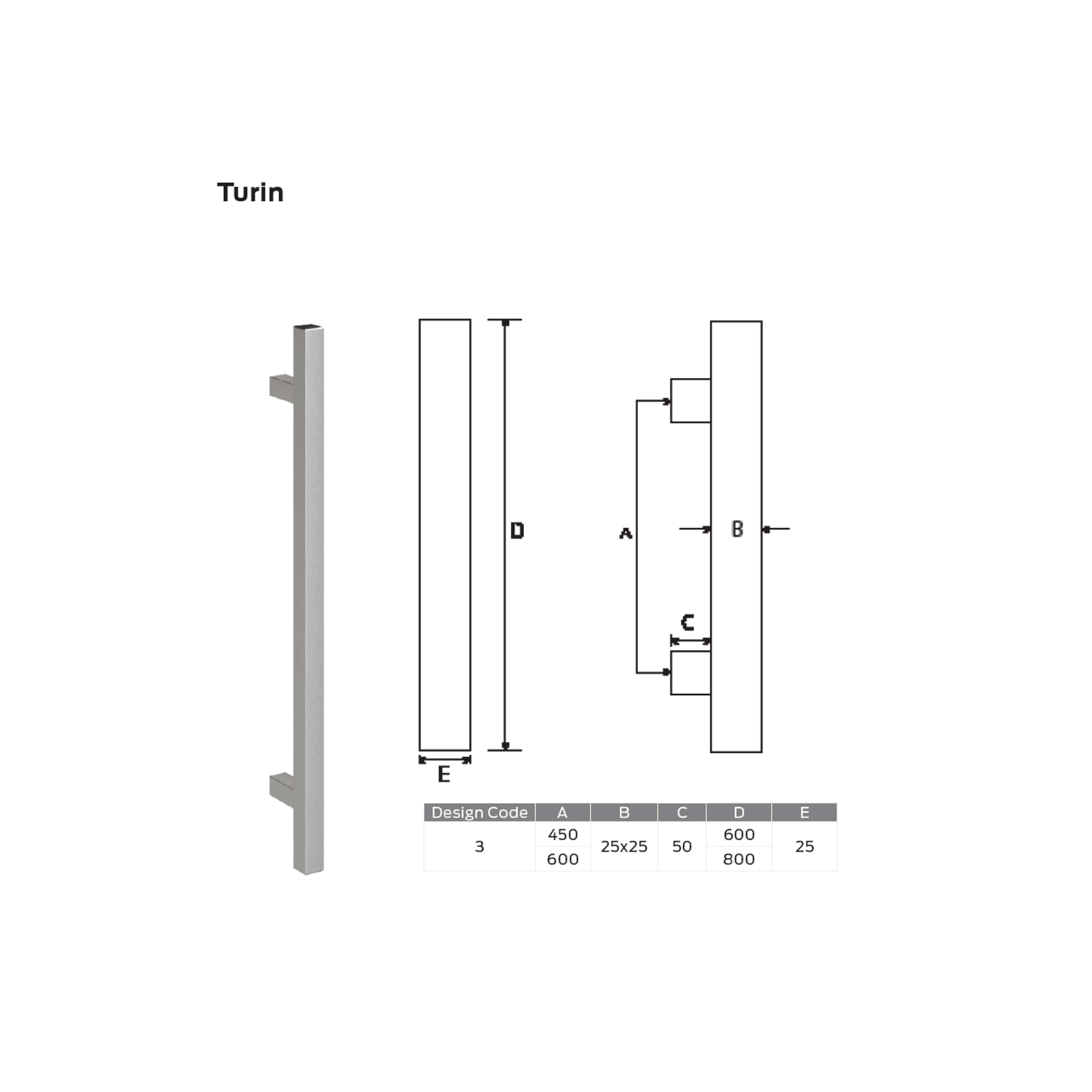 Schlage Turin Pull Handle gallery detail image