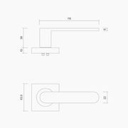 Square Rose Leverset #30 B1130MBLK gallery detail image
