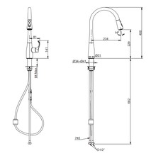 Simplice Pulldown Kitchen Mixer gallery detail image