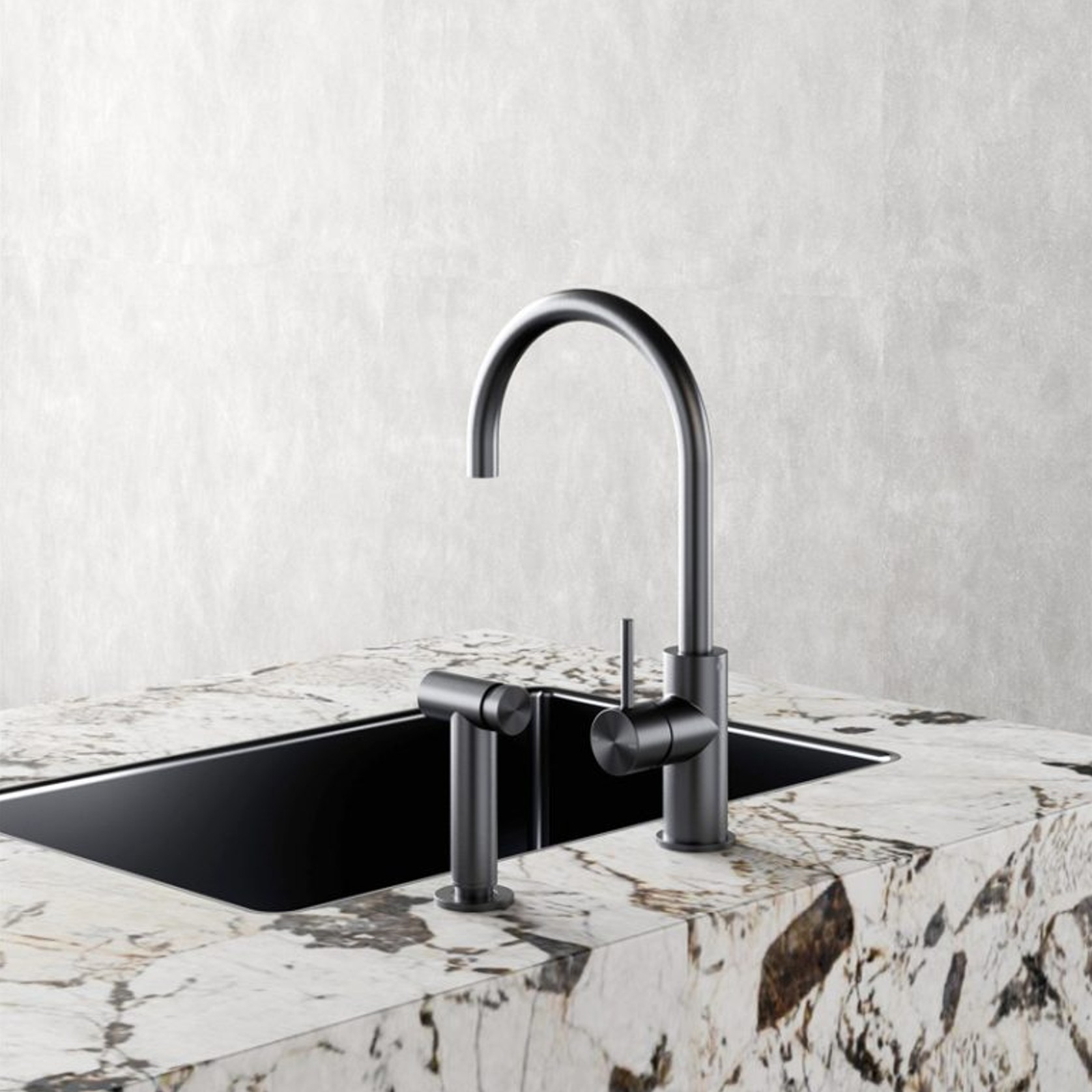 Zen SS316L Kitchen Mixer & Hand Spray | Graphite gallery detail image