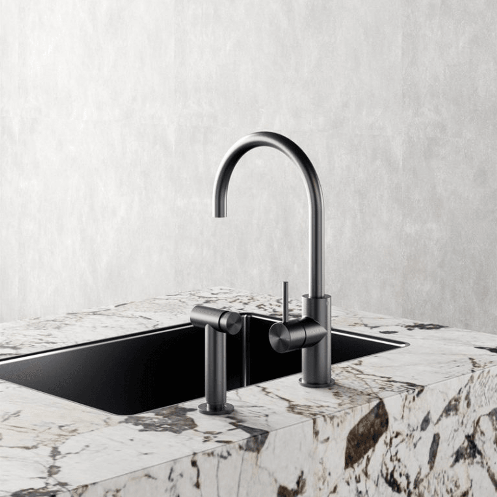 Zen SS316L Kitchen Mixer & Hand Spray | Graphite gallery detail image