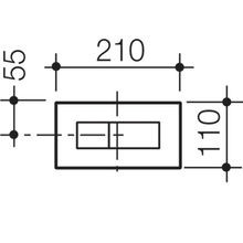 Urbane II Invisi Series II® Rectangular Dual Flush gallery detail image