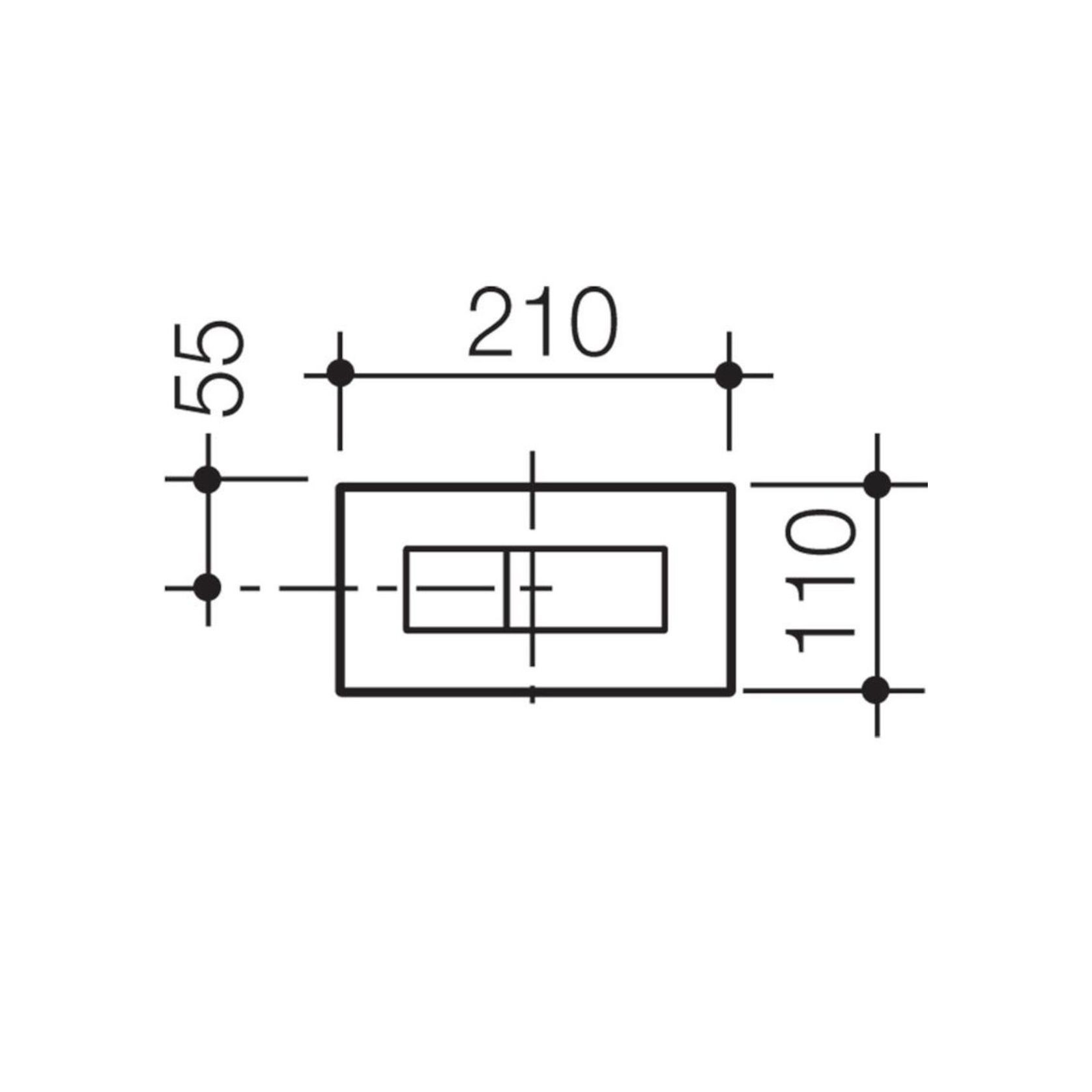 Urbane II Invisi Series II® Rectangular Dual Flush gallery detail image