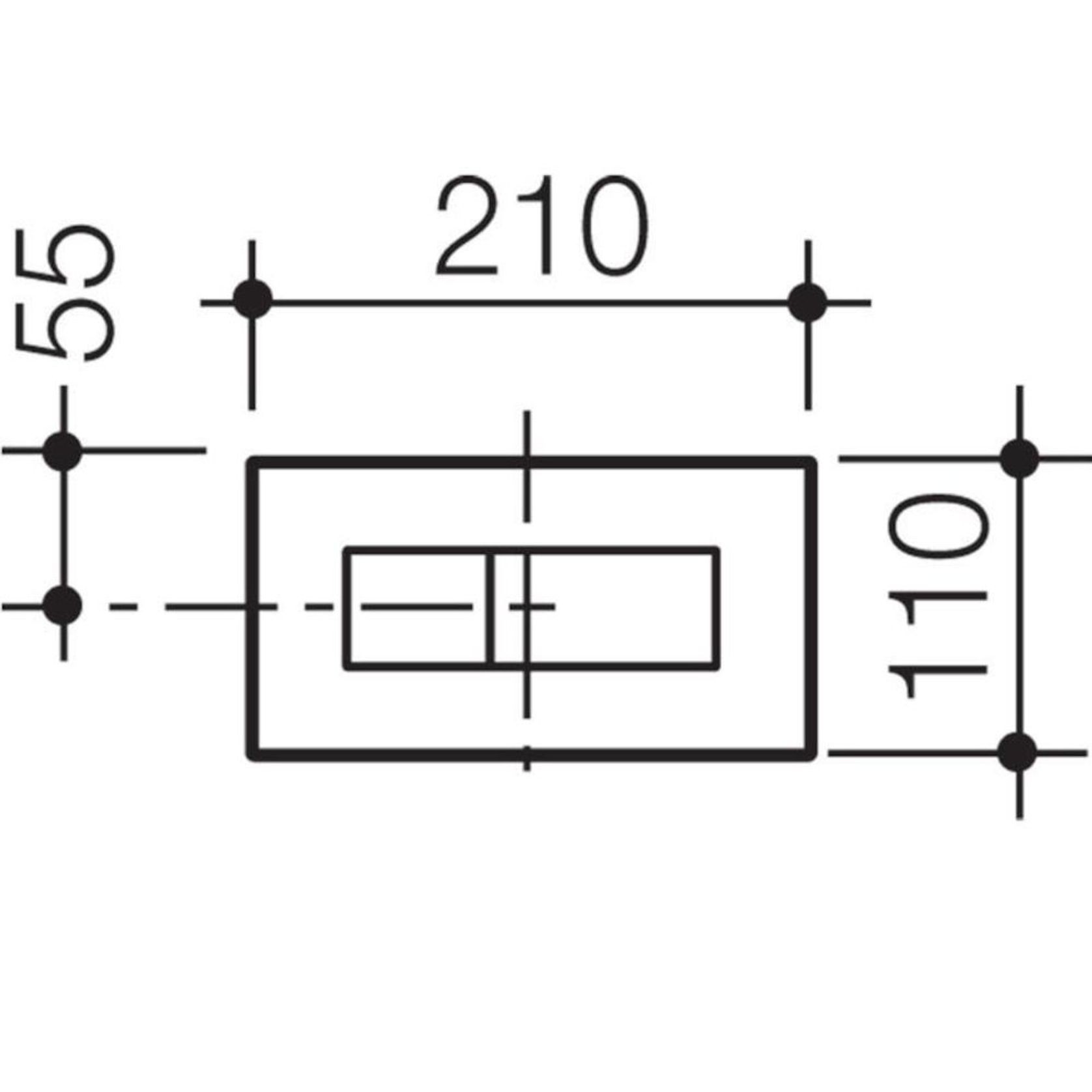 Urbane II Invisi Series II® Rectangular Dual Flush gallery detail image