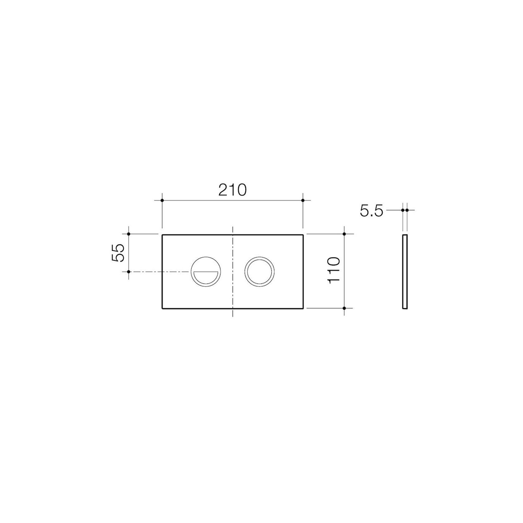 Invisi Series II® Round Dual Flush Plate & Buttons gallery detail image